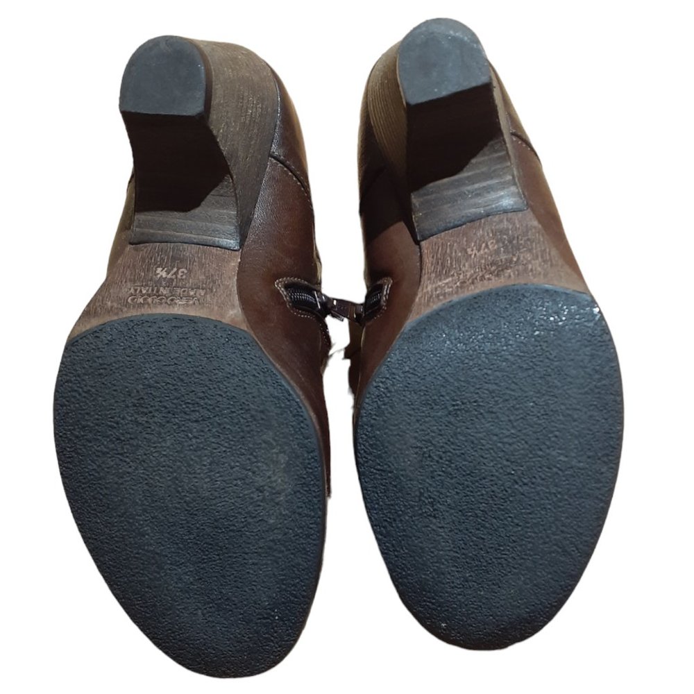Gidigio Women's Size EU 37.5 Italian Made Leather Shoes Brown - Picture 6 of 8